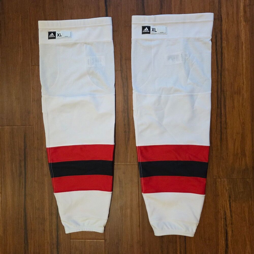 adidas White and Red Athletic Socks
